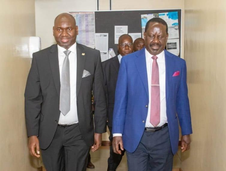 File image of Raila Odinga at the Immigration Department.